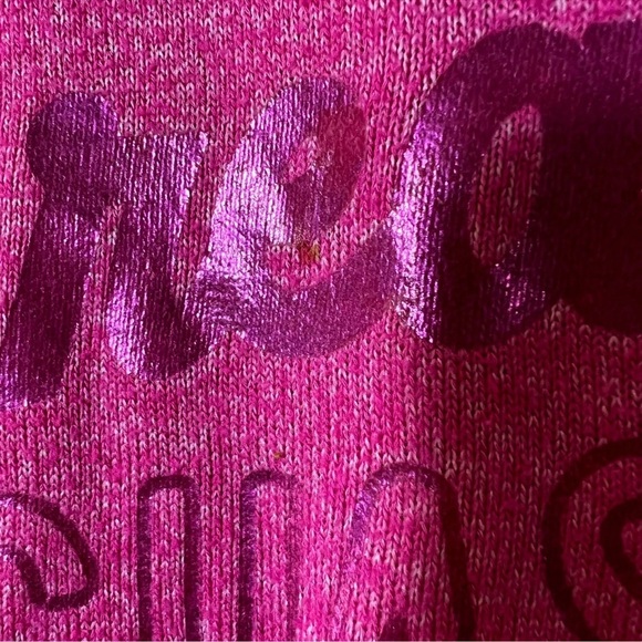 Cat & Jack Girls Pink Knit Top Medium 7/8 Dream Chaser Rainbow Bubble Hem Comfy - Picture 3 of 7